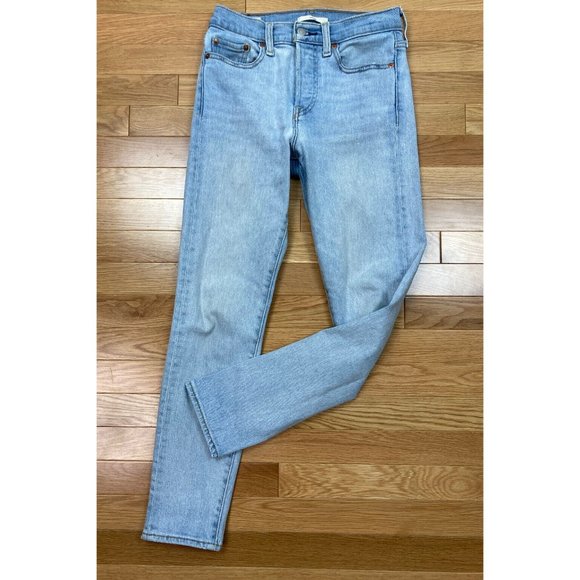 *Levi's Wedgie Button Bly Denim Jeans Womens Size 25 Light Wash Cotton Casual - Picture 4 of 11